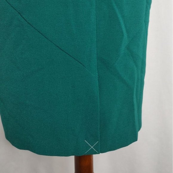 Ann Taylor Dress Green 6 One Shoulder Sheath Party Holidays - Picture 10 of 13